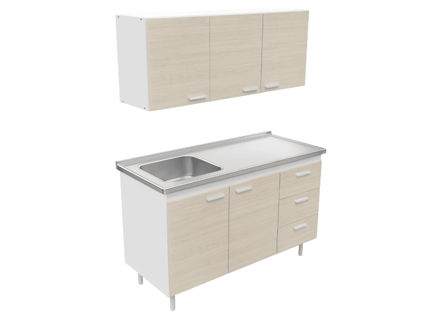 Combo 120 Mts Venezia con Bacha Lateral Reversible, imagen 1 de 1