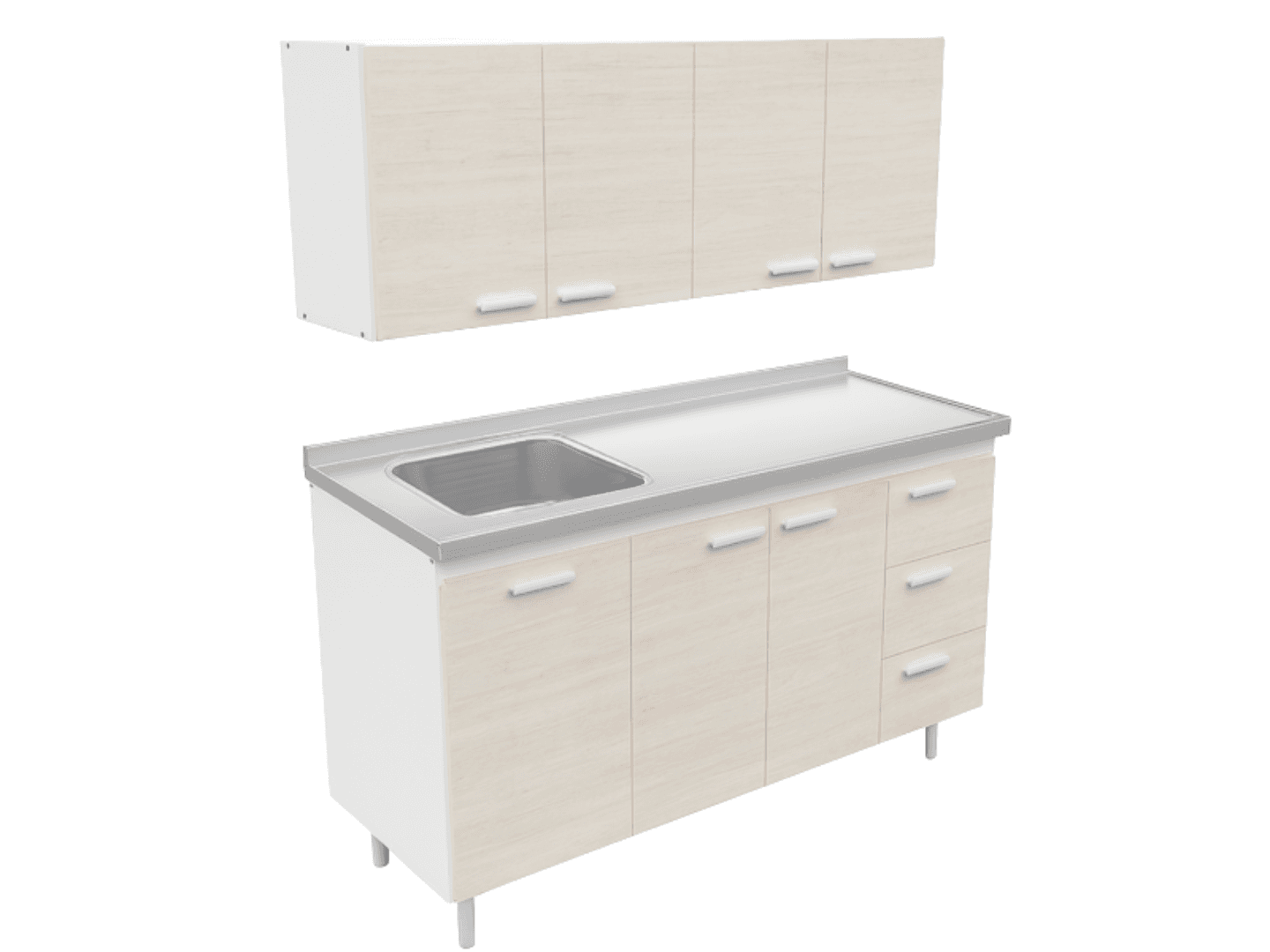 Combo 140 Mts Venezia con Bacha Lateral Reversible, imagen 1 de 1